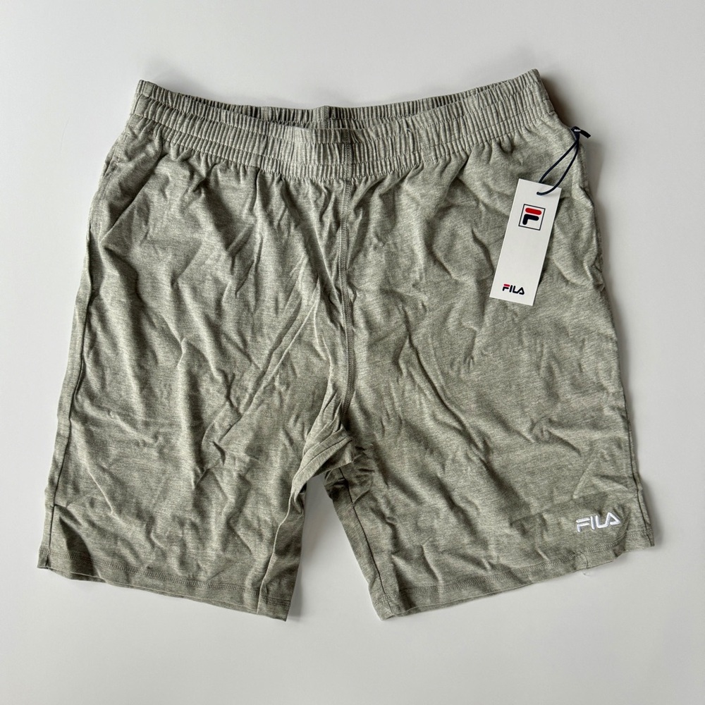 Men’s Gray Fila Athletic Jersey Shorts L